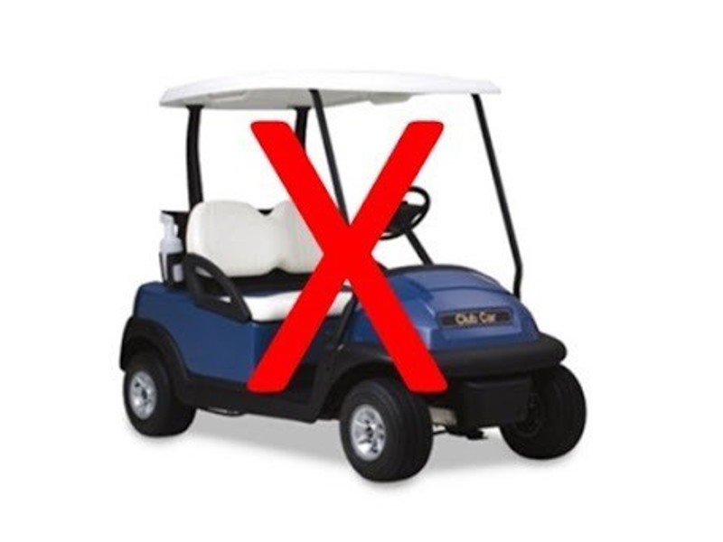 Golfbilsförbud 14 juli