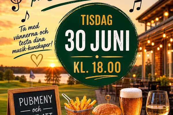 Musikquiz i restaurangen 30 juni