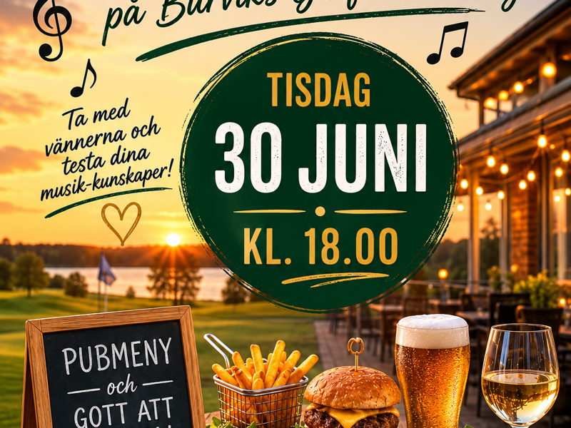 Musikquiz i restaurangen 30 juni