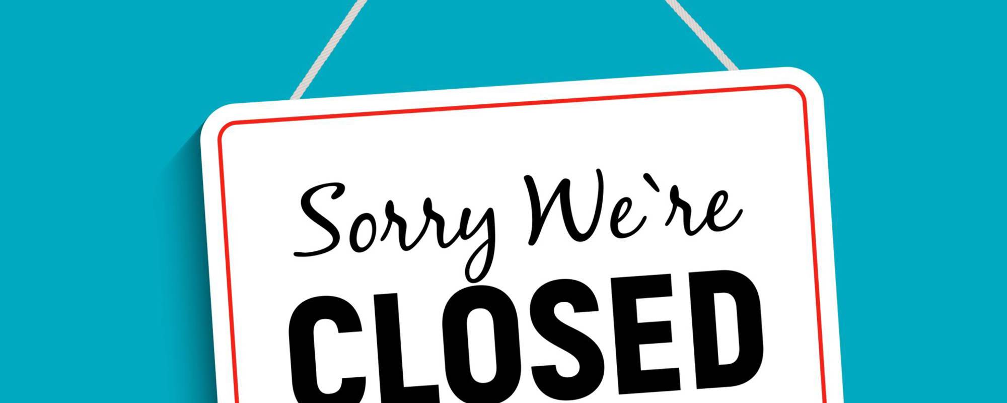 Sorry We Are Closed Sign Illustration Free Vector