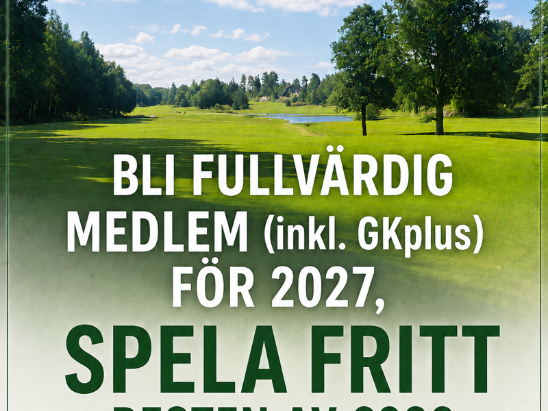 Bli medlem för 2027 och spela fritt resten av 2026